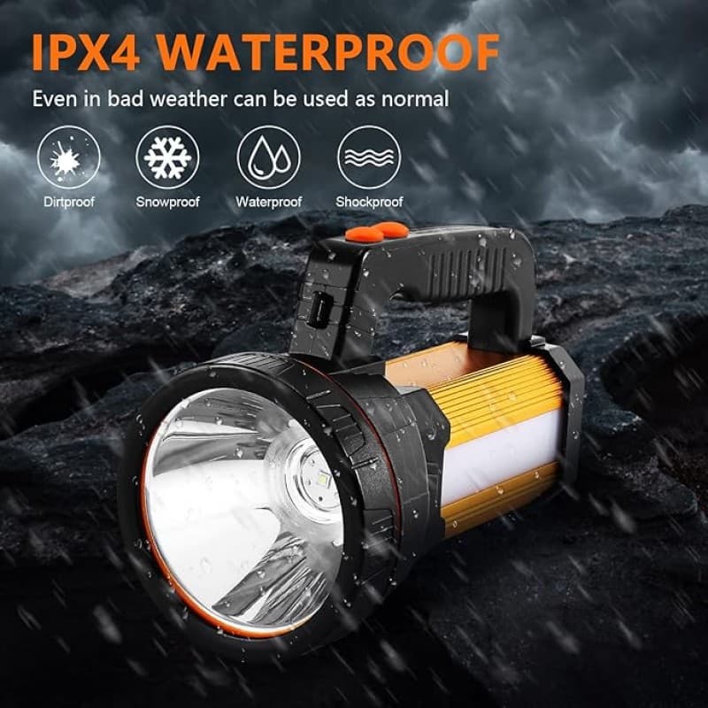 Handlampe Handscheinwerfer 7000 Lumens LED Taschenlampe wiederaufladbar super hell Strahler Camping – 5