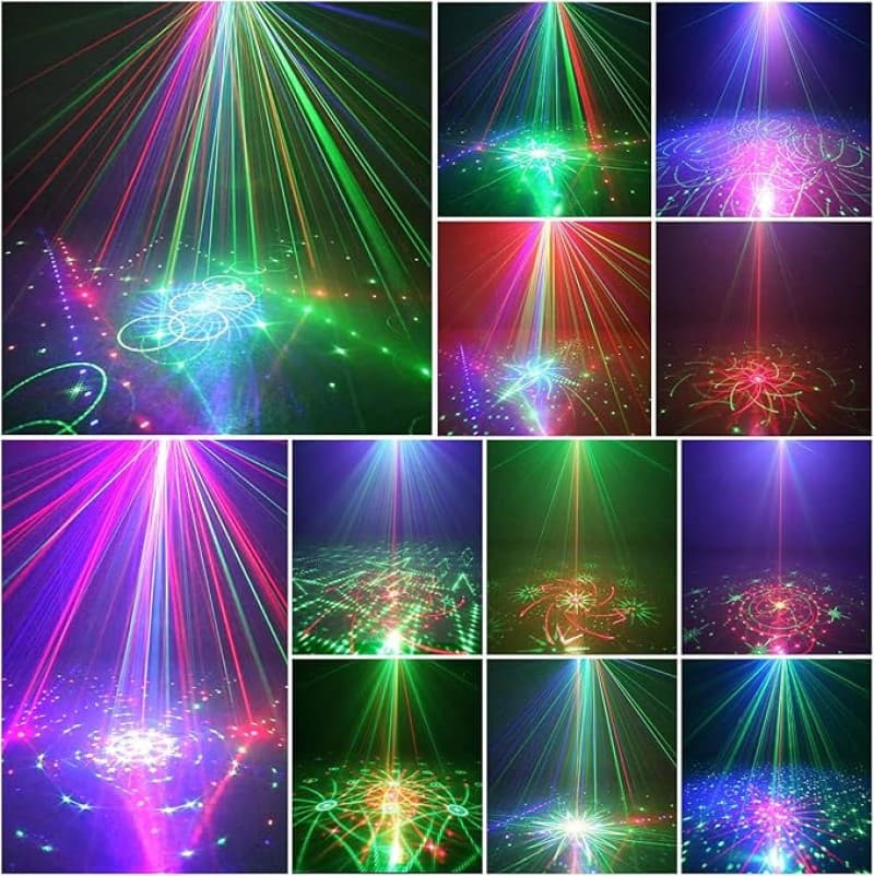 Discolicht Partylicht mit Fernbedienung, DMX Musikgesteuert Disco Licht Party Lichter mit Stroboskop – 2