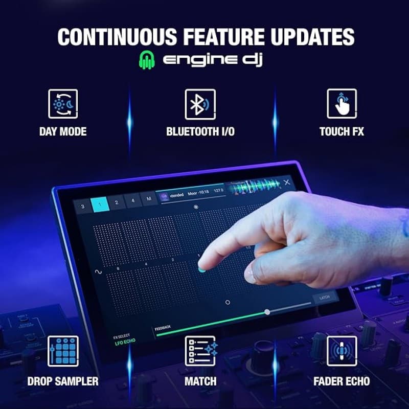 DJ Controller Prime 4+ Standalone-DJ-Controller mit Stem-Trennung auf 4 Decks WiFi-Streaming Drop-Sa – 3