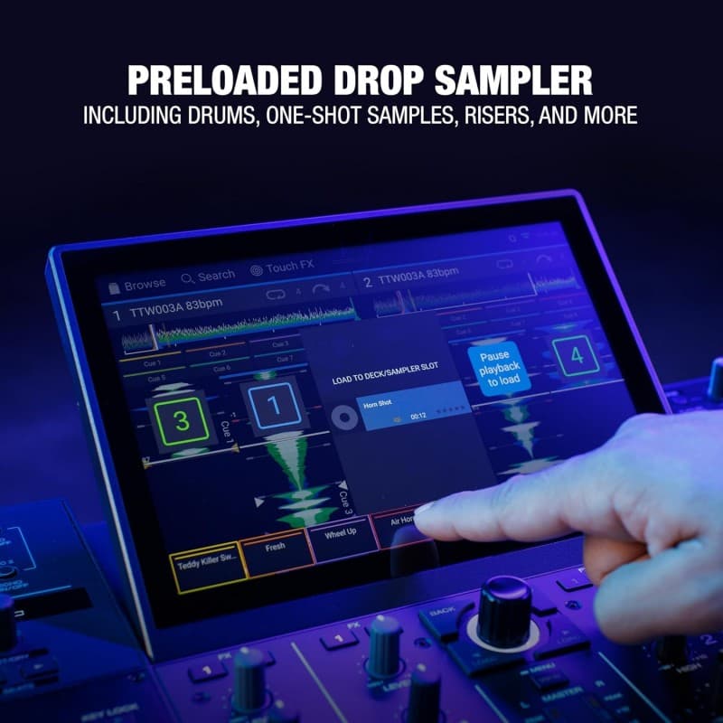 DJ Controller Prime 4+ Standalone-DJ-Controller mit Stem-Trennung auf 4 Decks WiFi-Streaming Drop-Sa – 5