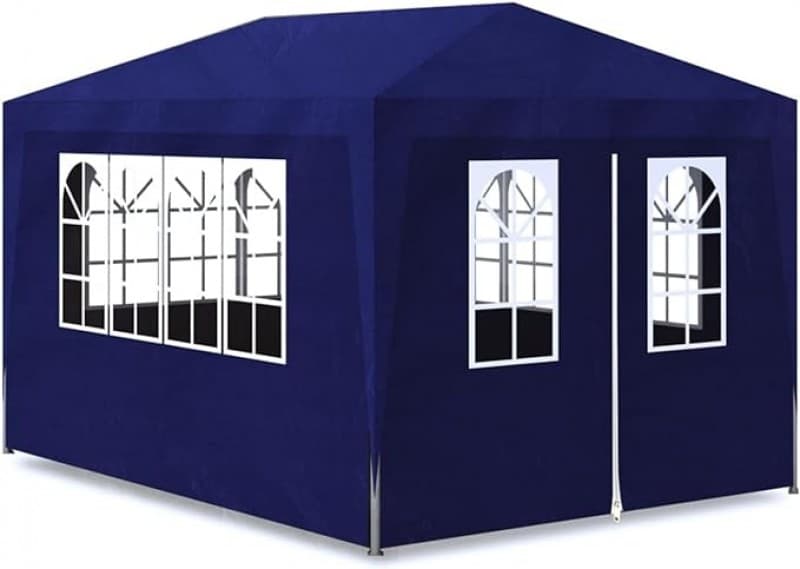 Faltpavillon Pavillon Zelt wasserdicht 4 Seitenwände 5 Fenster Türe 3 x 4 m (12 qm) – 2