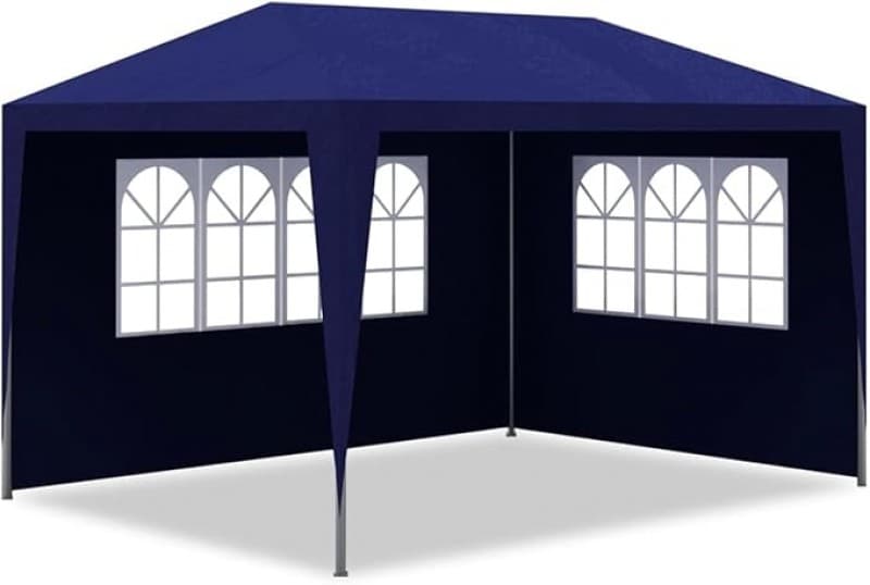 Faltpavillon Pavillon Zelt wasserdicht 4 Seitenwände 5 Fenster Türe 3 x 4 m (12 qm) – 3