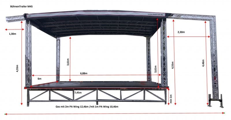 Rundbogen-Bühne 45m² – Multistage für Stadtfest, Präsentation, Roadshow, Events und Konzert – 4