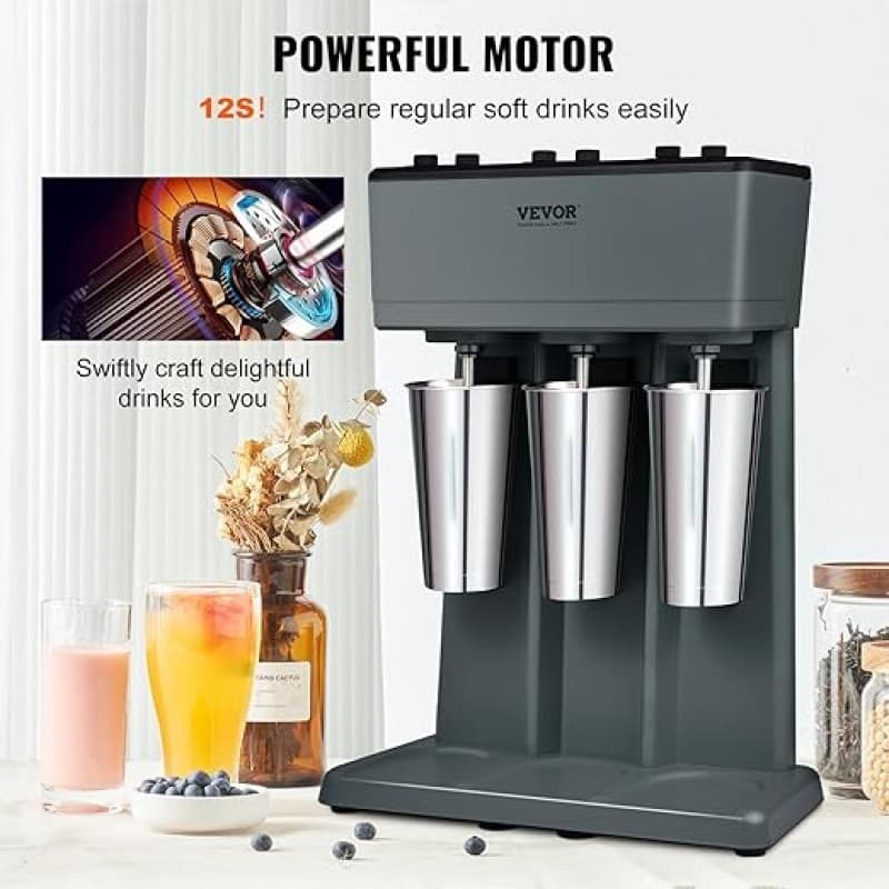 Getränkemixer Cocktailmixer Shakemixer 750 Watt 820 ml Einzelkopf-Milchshake-Maschine – 2