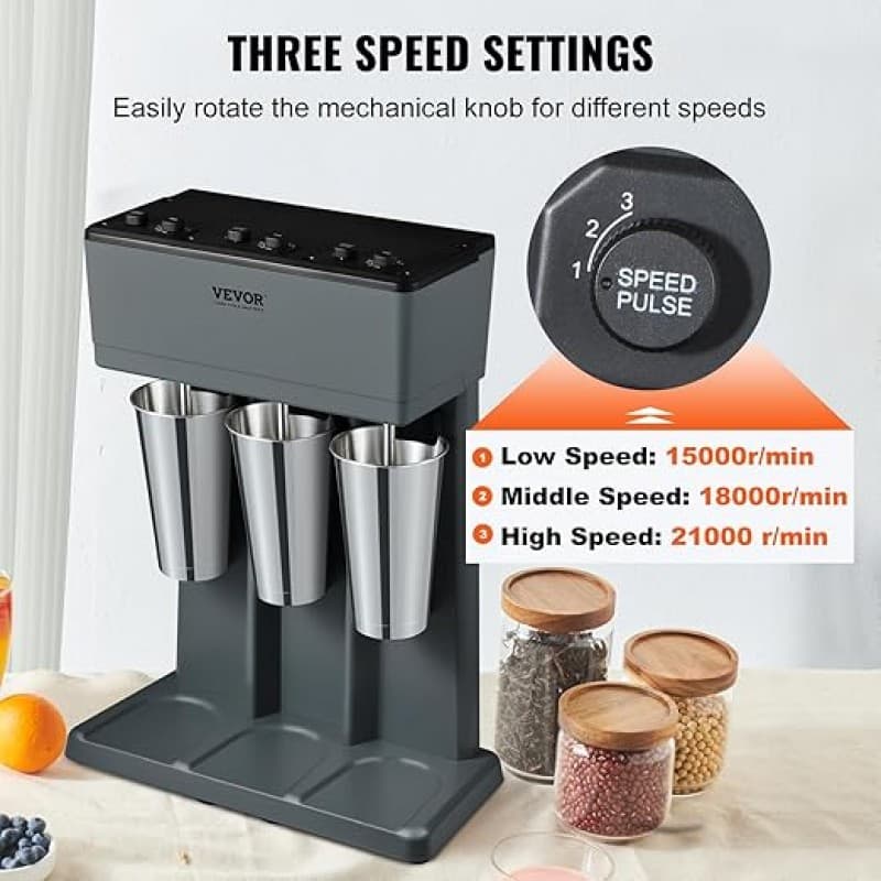 Getränkemixer Cocktailmixer Shakemixer 750 Watt 820 ml Einzelkopf-Milchshake-Maschine – 5