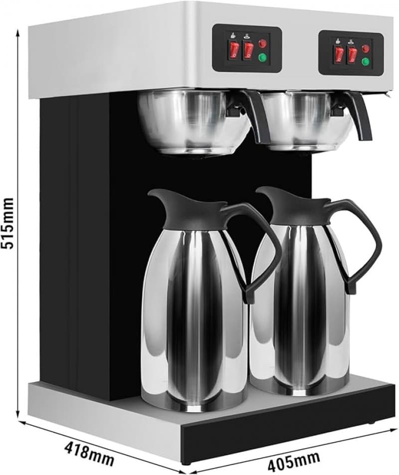 Filterkaffee Maschine 2 x 2 Liter 3,8 kW inkl. 2 Isolierkannen große Kapazität an Kaffee für Gastro – 2