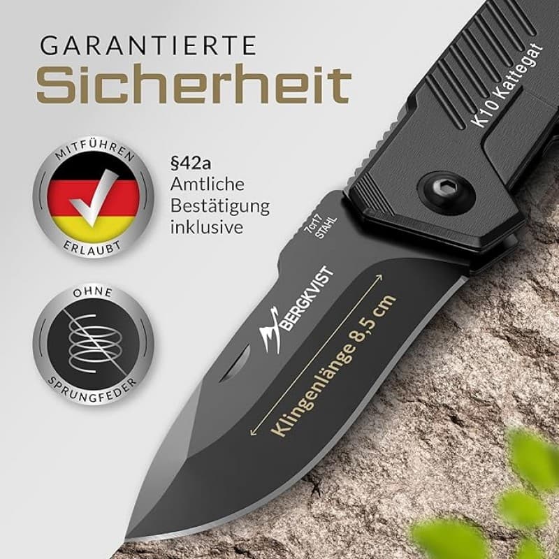 Campingmesser Jagdmesser Klappmesser Zweihandmesser scharfes Messer Outdoor mit Edelstahlklinge – 3