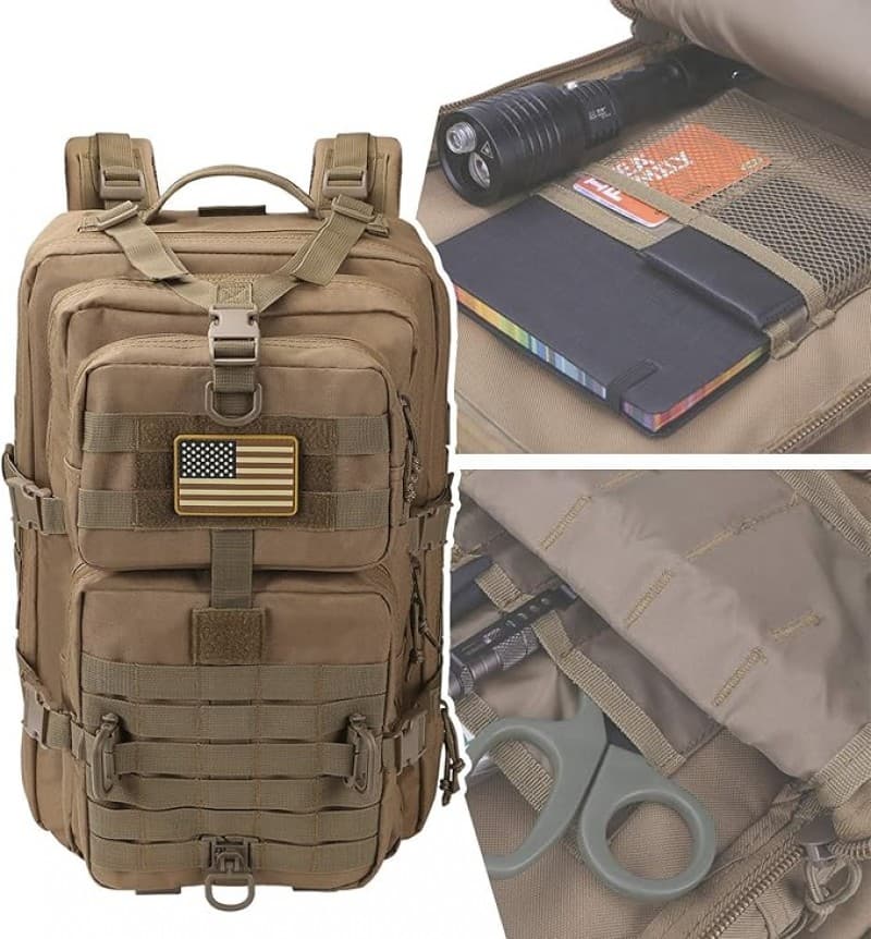 Trekkingrucksack 40 L Militärischer Taktischer Rucksack US Cooper Rucksack Army Assault Pack 3-Tage – 3