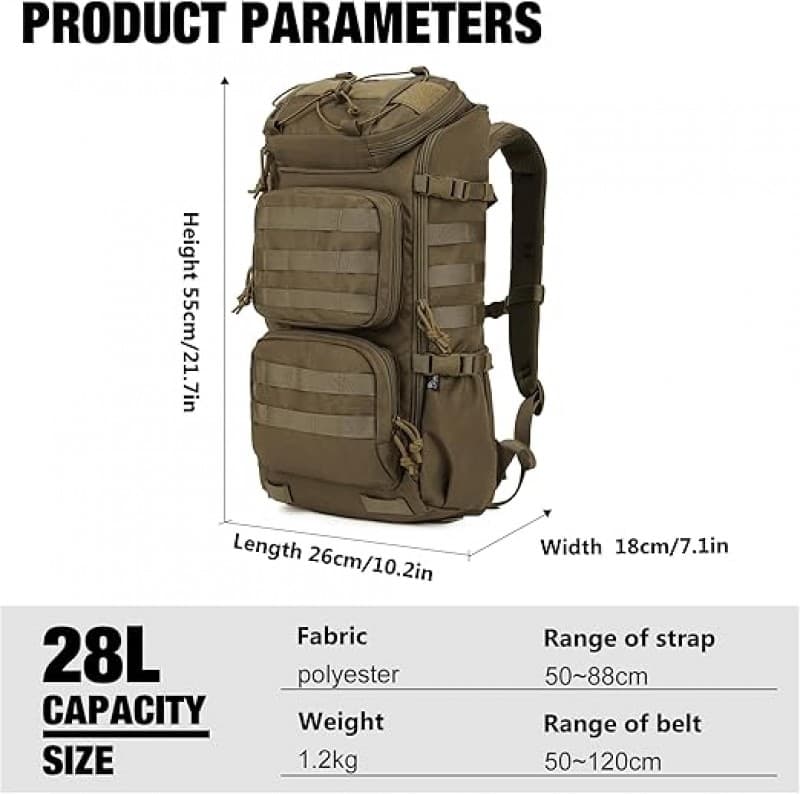Militärrucksack taktisch 28 L Molle System Wanderrucksack Outdoor Wandern Bergsteigen und Reisesport – 2