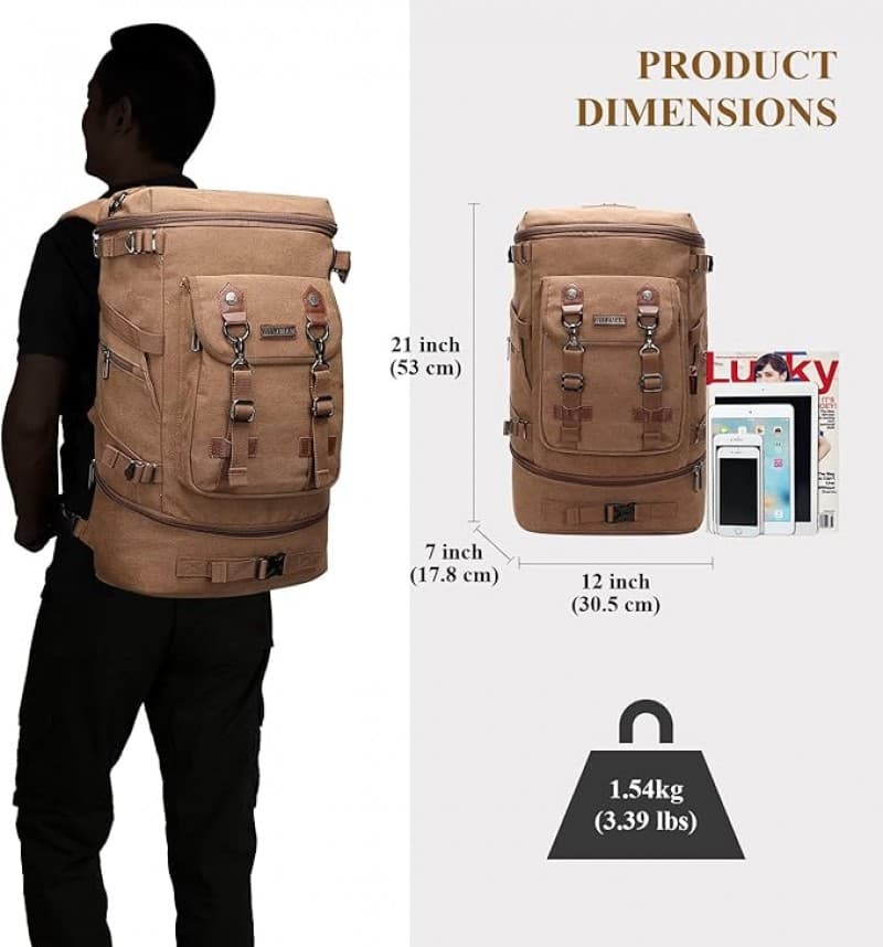 Reiserucksack Rucksack großer umwandelbare Reisetasche Laptoprucksack Wanderrucksack – 2