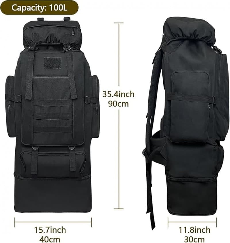 Rucksack 100 L Wanderrucksack für Männer und Frauen extra großer wasserdichter Outdoor-Reiserucksack – 2
