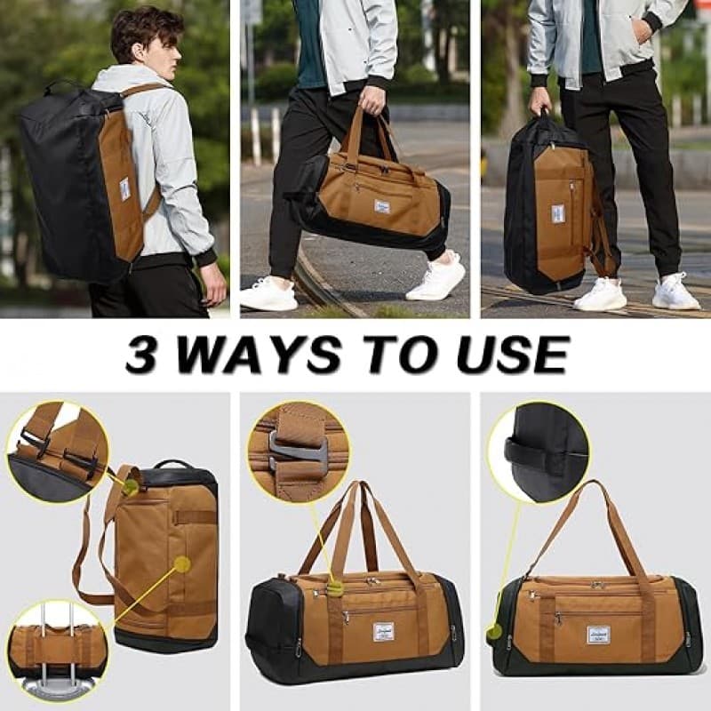 Reisetasche 40 L mittelgroße Sporttasche mit Schuhfach Nassfach Weekender Reisetasche Rucksack – 4