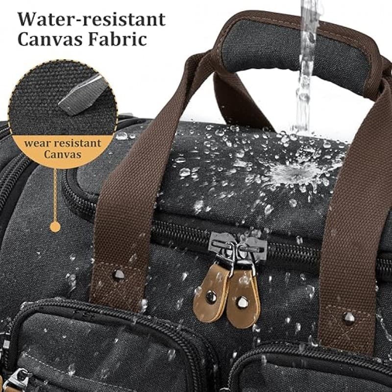 Sporttasche Reisetasche aus Segeltuch erweiterbar wasserabweisend 50 l Handgepäck für Übernachtungen – 2