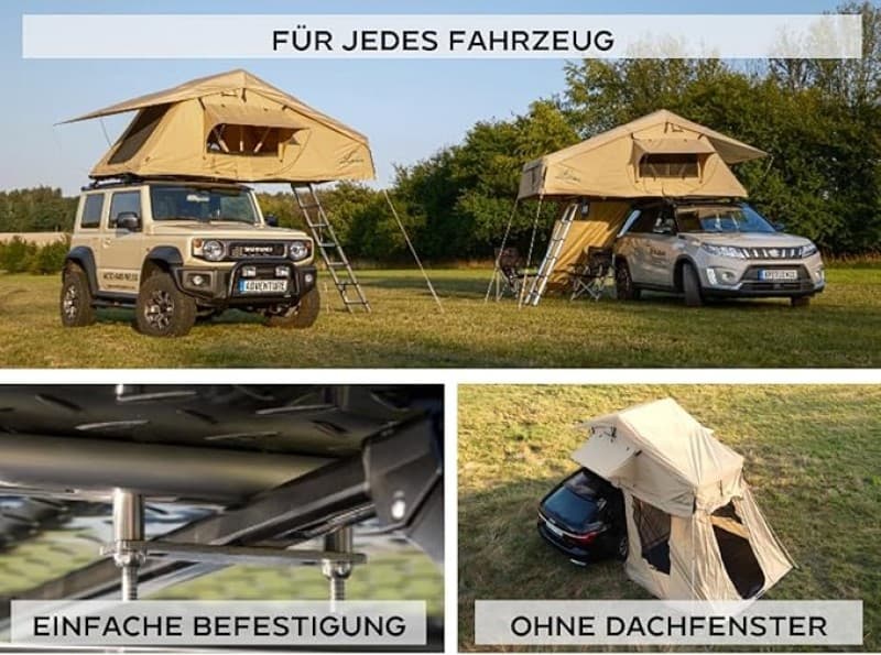 Autodachzelt mit Matratze 60 mm 10 mm 3D Mesh Teleskopleiter für Autos mit Markise – 4