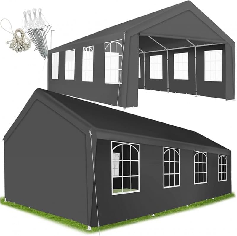 Partyzelt 4 x 8 m 32 qm Gartenpavillon Gartenzelt Eventzelt mit wasserdichter Plane Festzelt mit UV – 2