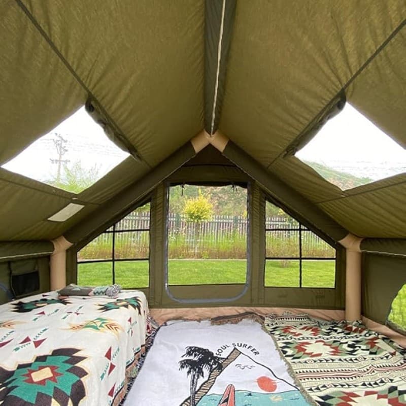 Sportzelt aufblasbares Zelt Campingzelt wasserdichtes Hauszelt Stehhöhenhaus Luxus-Wohnzelt Camping – 3