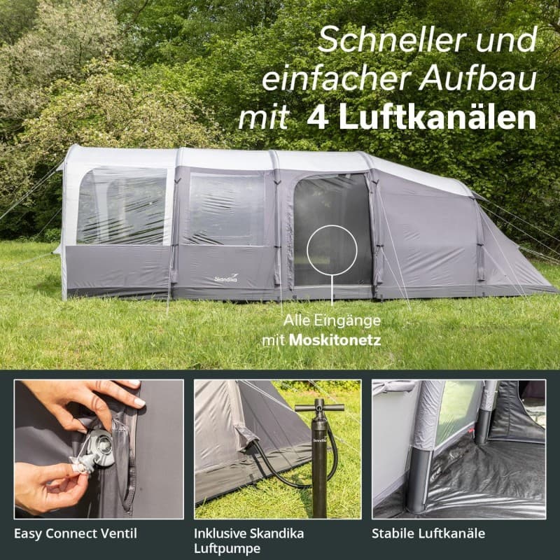 Luftzelt Aufblaszelt Zelt aufblasbar Familienzelt für 6 Personen 8700 x 5300 x 2200 mm Sleeper-Techn – 4