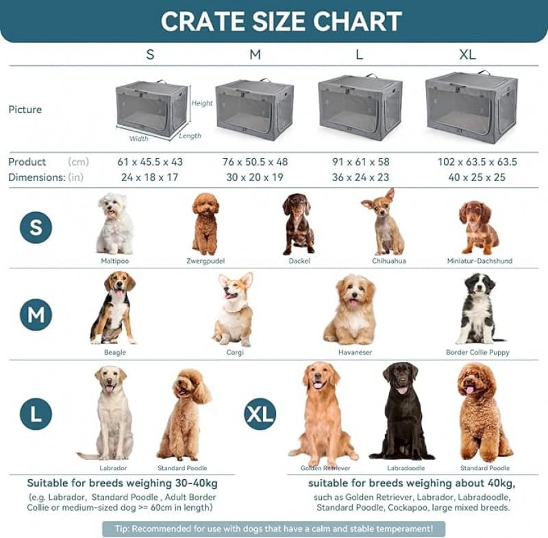 Hundebox faltbar Hundetransportbox Transportbox Hundeschlafbox für große Hunde für Zuhause Zwinger – 3
