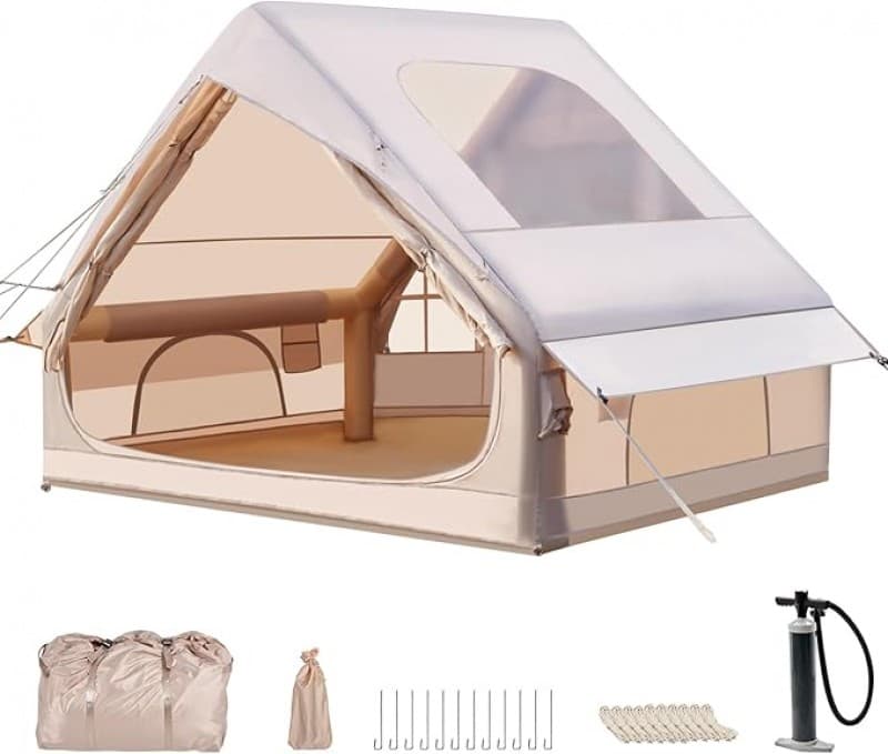 Aufblasbares Campingzelt Unterstand für 2–4 Personen 4-Jahreszeiten-Zelt 300 x 210 x 200 cm – 2