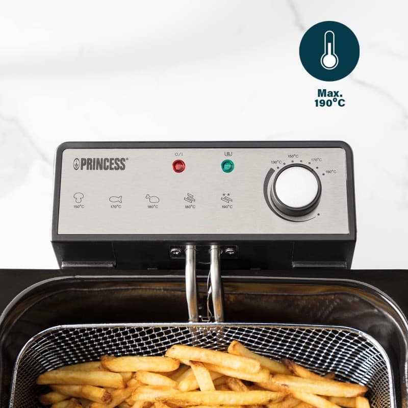 Fritteuse 5 Liter 3270 Watt Thermostat 3 Frittierkörbe Kaltzone 6-7 Personen Grau – 5
