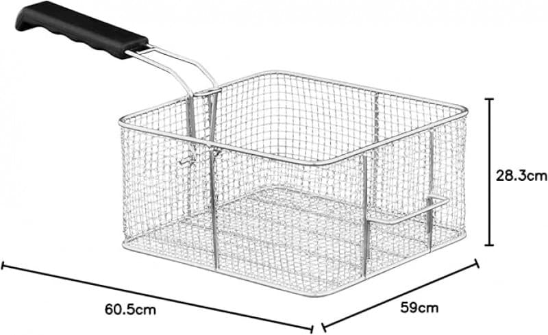 Doppelfritteuse Fritteuse 2 x 3200 Watt 2 x 10 Liter 50 – 200°C Kaltzonen mit Timer bis 60 Minuten – 2