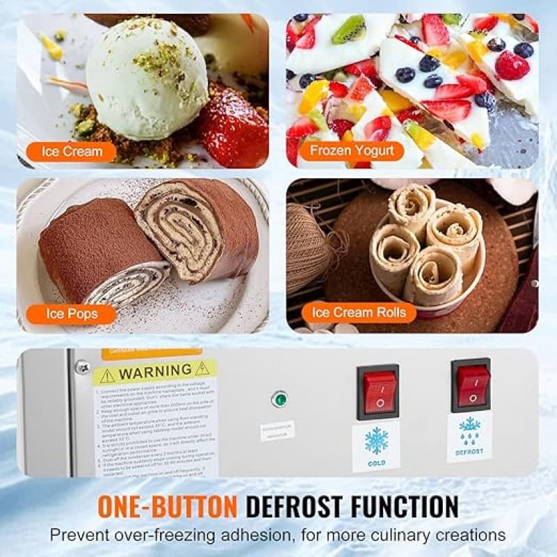 Eisrollenmaschine zum Frittieren von Eisrollen 28 x 24 x 2 cm Pfanne zum Frittieren von Eiscreme Eis – 3