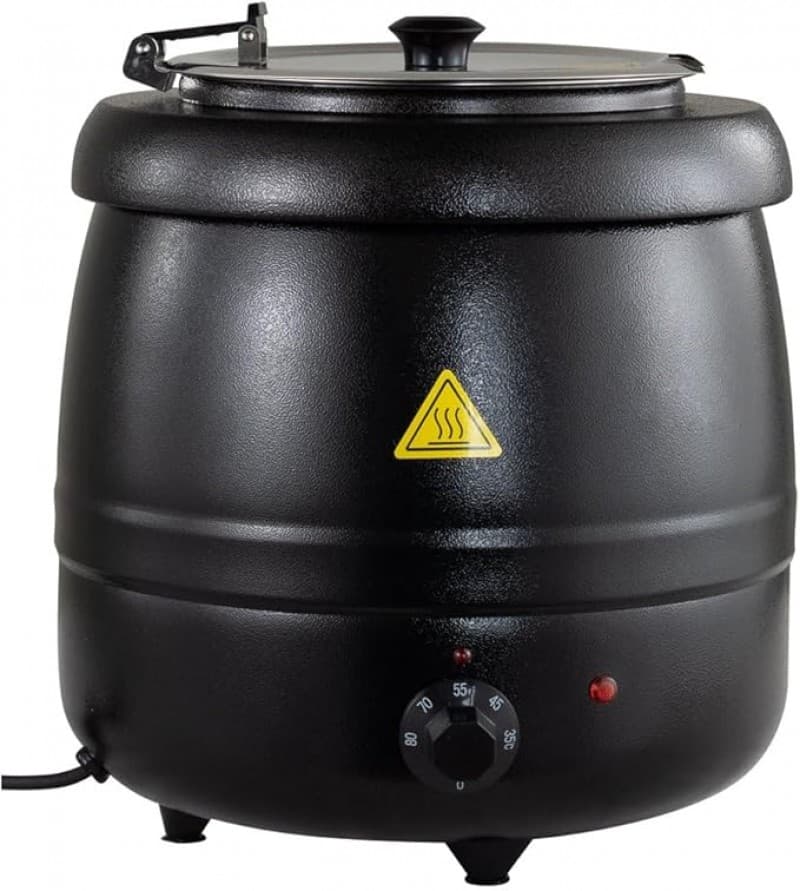 Suppentopf Topf Kochtopf Soßentopf elektrisch bis 95 °C 10 Liter schwarz Gastronomiebedarf