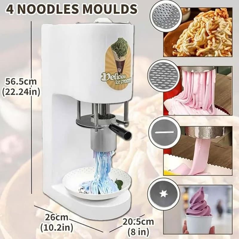 Spaghettieis Maschine Nudeleis Maschine Softeis 80 W Eismaschine für professionelles Spaghettieis – 2