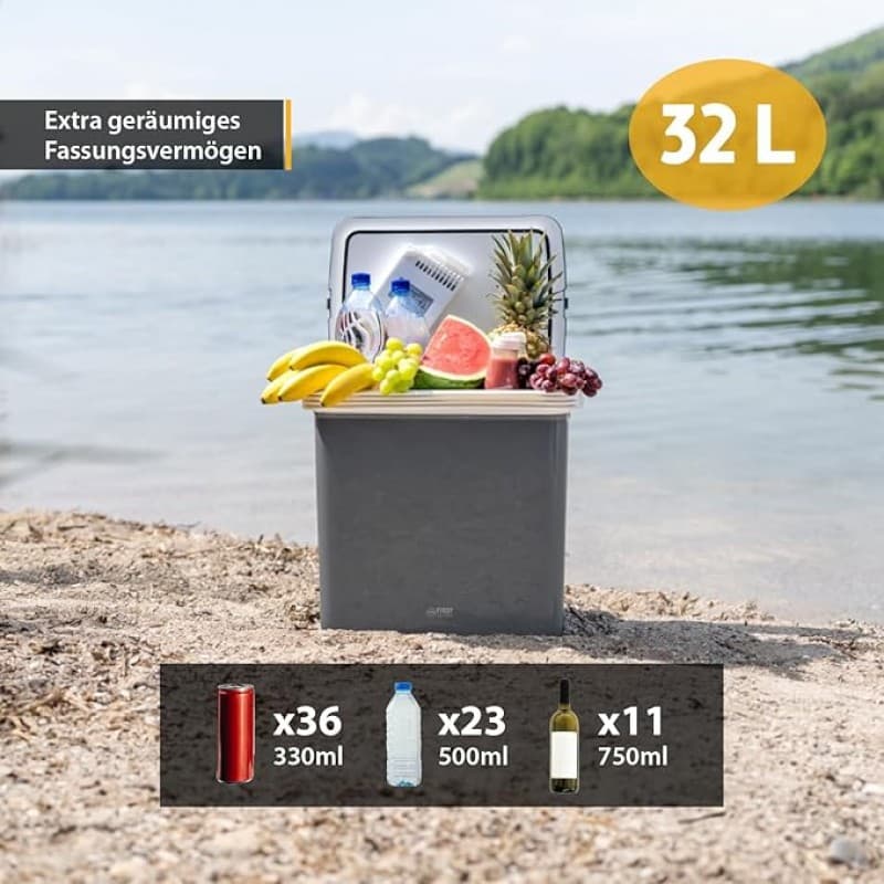 Kühlbox mobiler Kühlschrank Minikühlschrank 12V 32 Liter zum Warmhalten oder Kühlen Thermoelektrisch – 2
