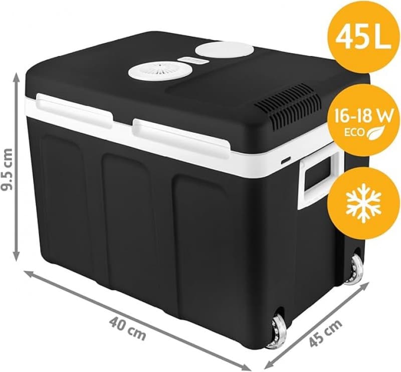 Minikühlschrank Kühlbox 45L elektrisch 12V 230V Anschluss 6°C bis 50°C für Auto & Steckdose – 2