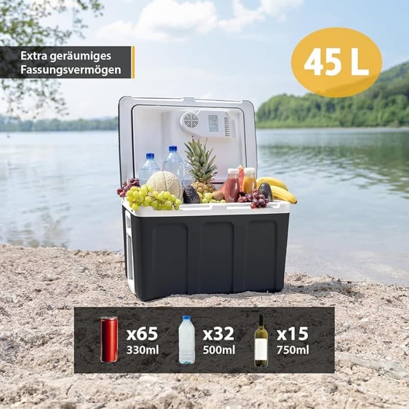 Minikühlschrank Kühlbox 45L elektrisch 12V 230V Anschluss 6°C bis 50°C für Auto & Steckdose – 3
