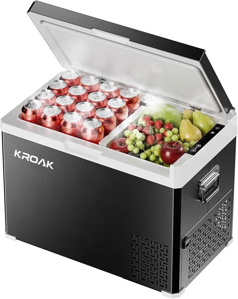 Tiefkühlbox 40L Kühlbox Dual Zone minus 20°C bis plus 20°C mobiler Campingkühlschrank Tiefkühltasche