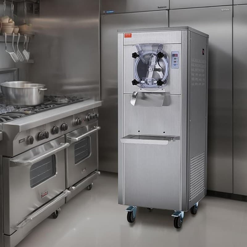 Gewerbliche Eismaschine Eisbereiter 18 l/h Harteismaschine mit Rädern 6 l Edelstahlzylinder LED – 2