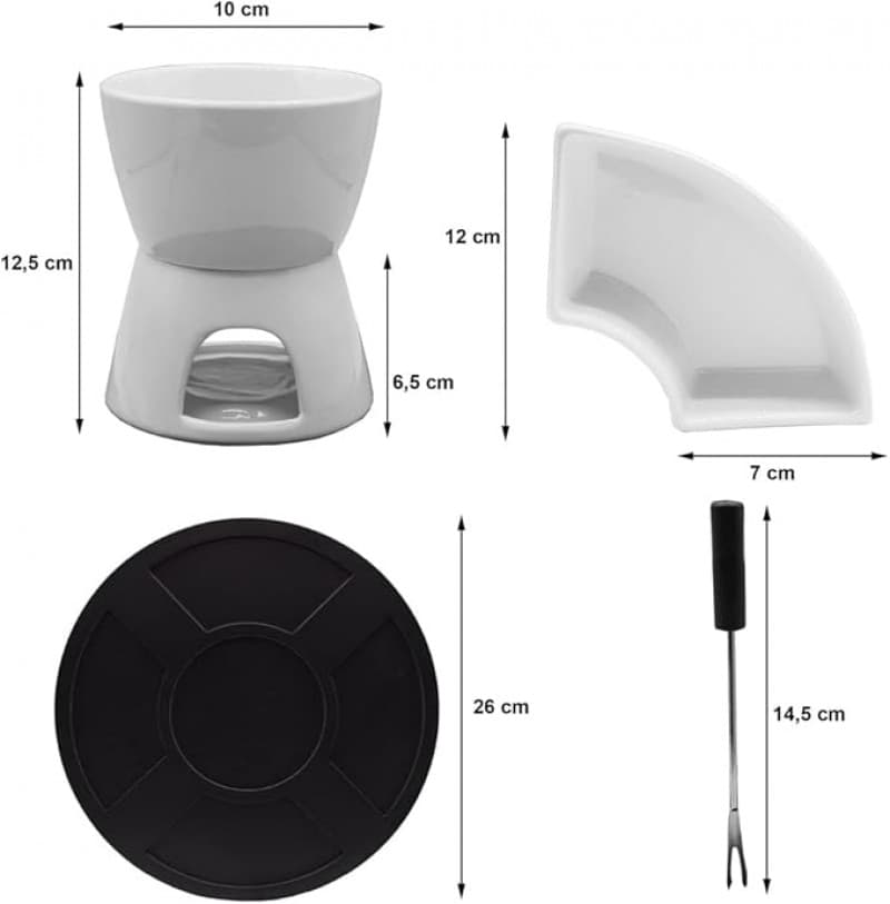 Fondue-Set Schokoladenfondue Käsefondue Schokoladenschmelze Käseschmelze – 3