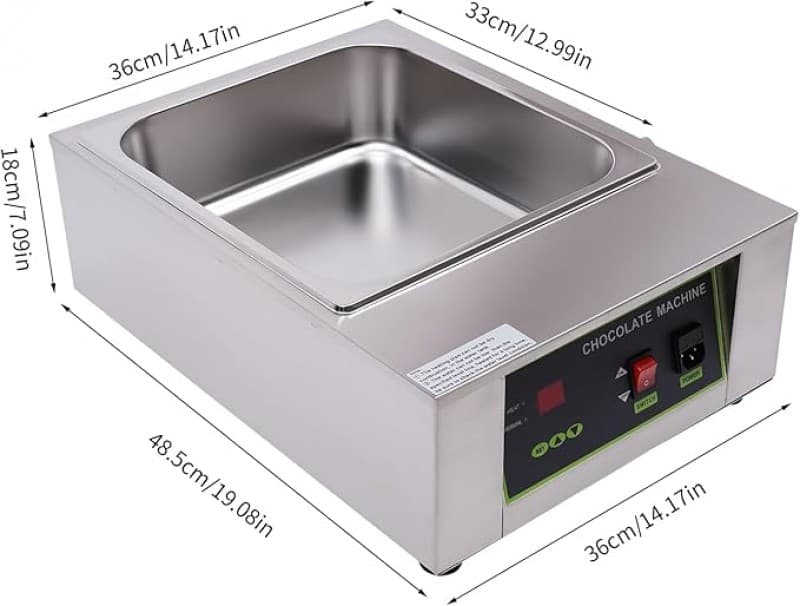 Schokoladenschmelztopf 1000 Watt 0-95 °C einstellbar kommerzieller 8 kg Schokoladenbrunnen Wasserbad – 2