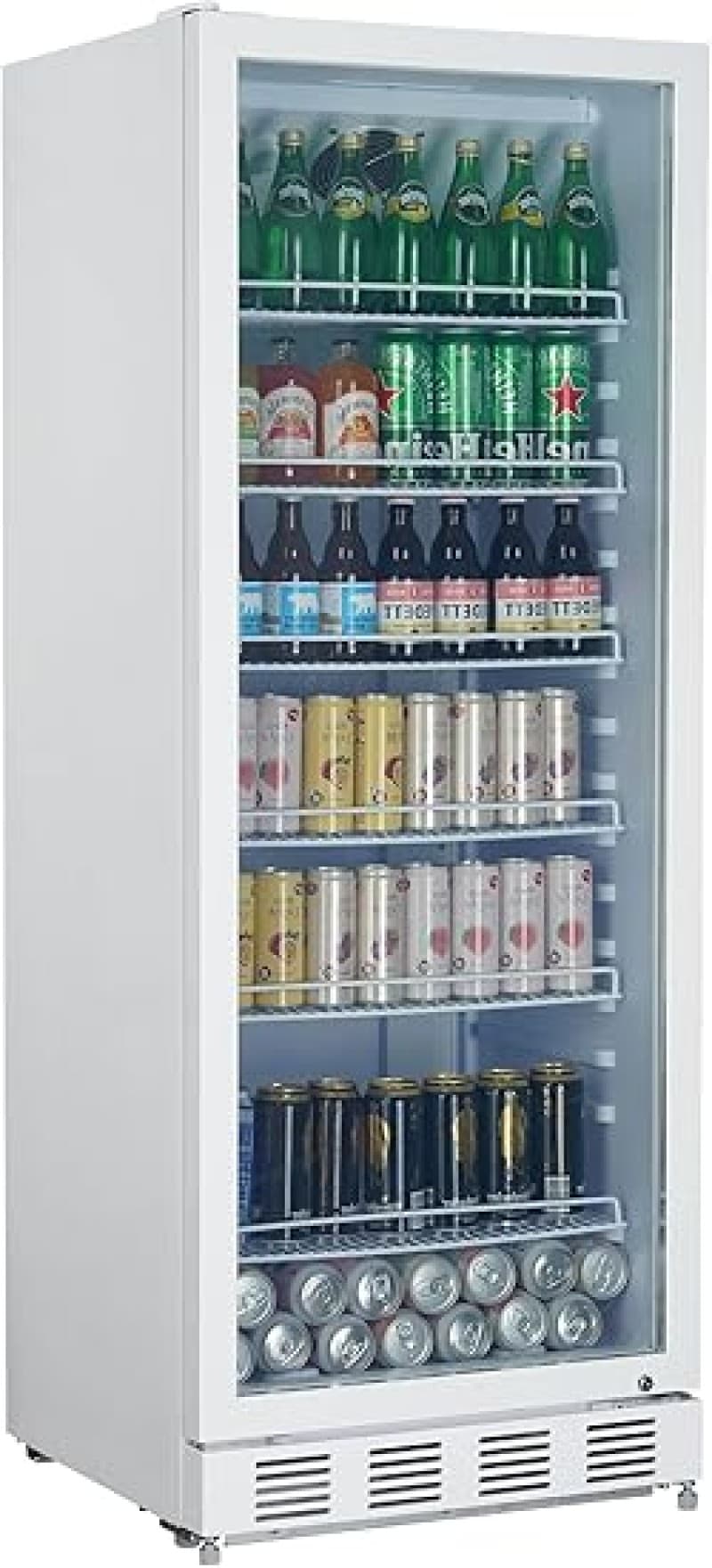Getränkekühlschrank Kühlschrank Flaschenkühlschrank Dosenkühlschrank 280 l Metall/Glas Belüftungsküh – 2