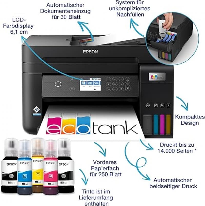 Drucker Kopierer Drucker Fotokopierer Kopierer Tintenstrahldrucker Fax Scanner Farbdrucker Farbtinte – 2
