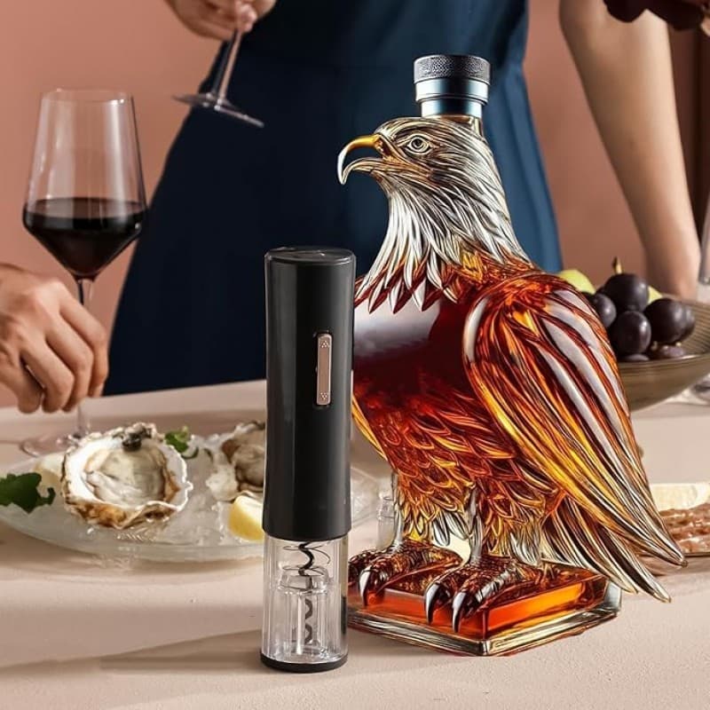 Whiskyflasche Adler Eagle Whisky-Dekanter Tischdekor Dekoration Whisky Eagle Glas-Dekanter Präsent – 3