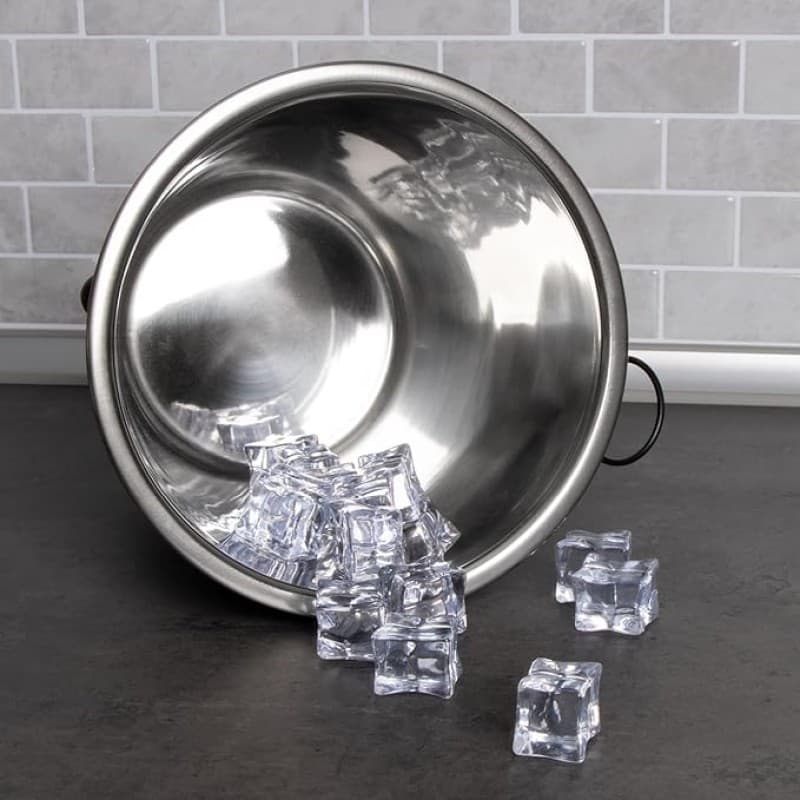 Weinkühler Sektkühler Eiswürfelbehälter edles glattes schwarzes Design zum Kühlen von Sekt Wein – 2