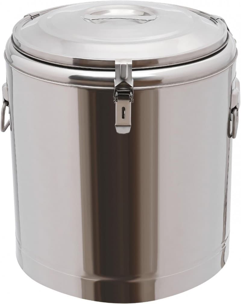 Transportbehälter Thermobehälter 32L für Speisen und Getränke Profi Gastro Edelstahl mit seitlichen – 5