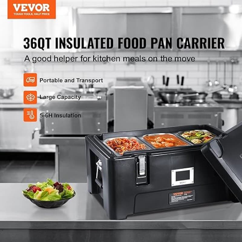 Isolierbox isolierte Thermobox Speisebehälterträger Isobox Speisewärmer 30 L für Gastronomie tragbar – 2