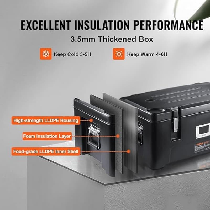 Isolierbox isolierte Thermobox Speisebehälterträger Isobox Speisewärmer 30 L für Gastronomie tragbar – 3