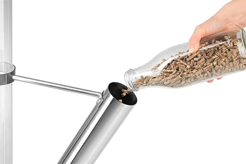 Feuerrohr Edelstahl Pelletfackel dekorative Feuersäule für Garten & Terrasse raucharme Pelletfackel – 3