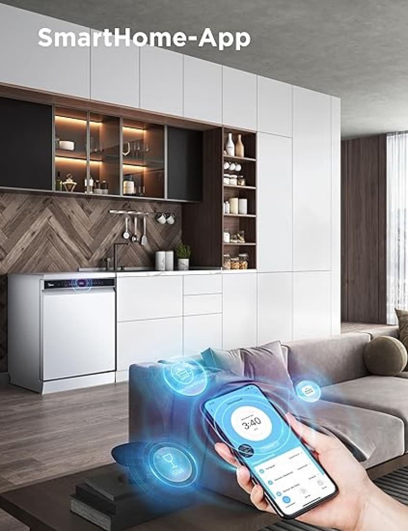 Geschirrspülmaschine Geschirrspüler Spülmaschine 60 cm freistehend 14 Maßgedecke 8 Programme mit WLA – 4