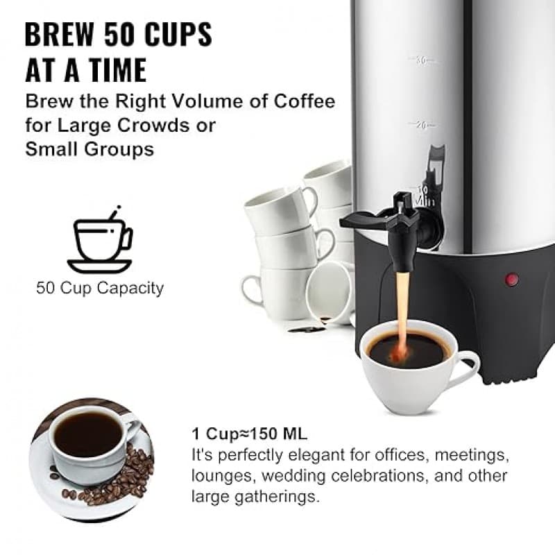 Heißgetränkespender Kaffee-Heißwasserspender Warmhaltebehälter Safteimer Glühweinkessel Glühweinkoch – 4