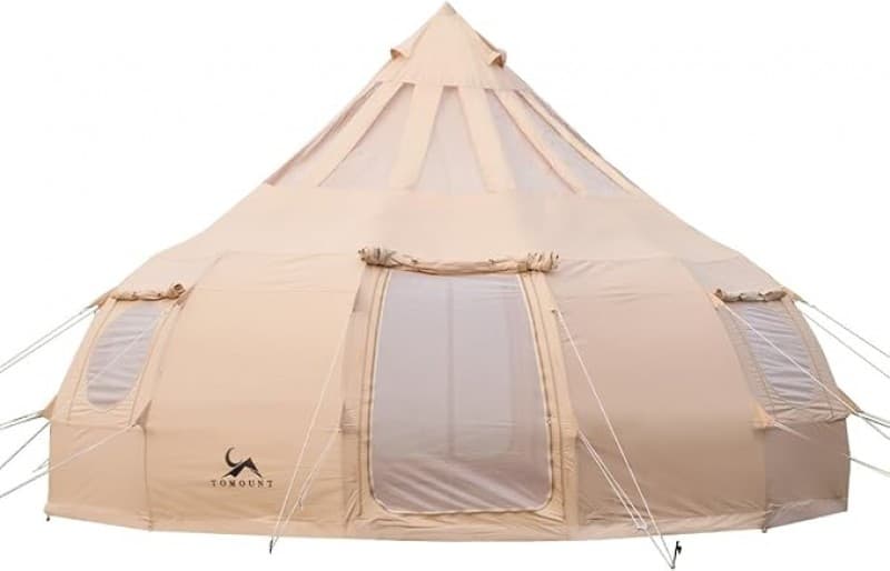 Tipizelt Jurtenzelt Familienzelt Zwiebelzelt Canvas-Zelt 8-Personen 5 x 3,15 m Segeltuch Pyramidenze – 2
