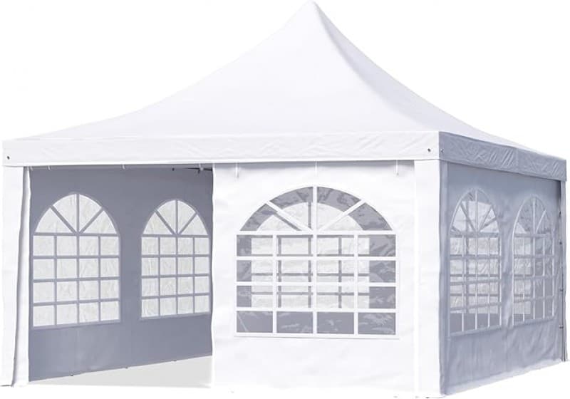 Pagodenzelt Pavillon Partyzelt Hochzeitszelt schneller einfacher Aufbau Fenstern robuste PVC-Plane – 2