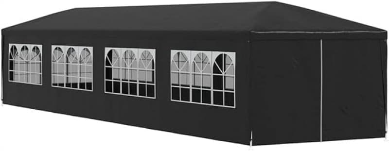 Partyzelt Pavillon Gartenzelt Bierzelt Gartenpavillon 3 x 12 m Anthrazit – 4