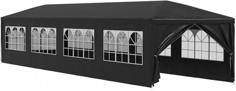 Partyzelt Pavillon Gartenzelt Bierzelt Gartenpavillon 3 x 12 m Anthrazit – 2