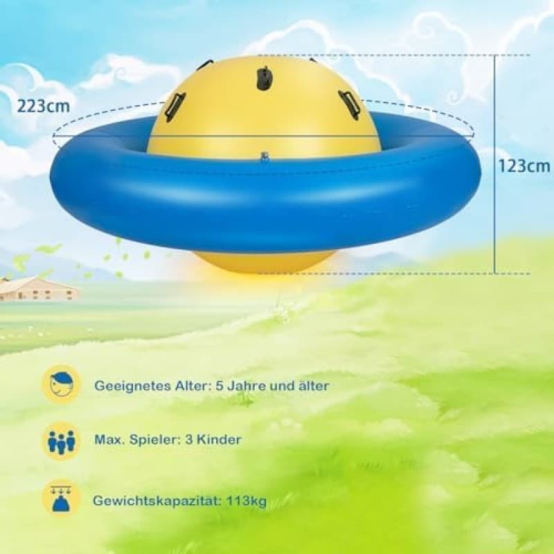 Kuppelwippe aufblasbar Kinderwippe Hüpfball für Kinder 223 cm zum rollen kippen klettern und hüpfen – 2